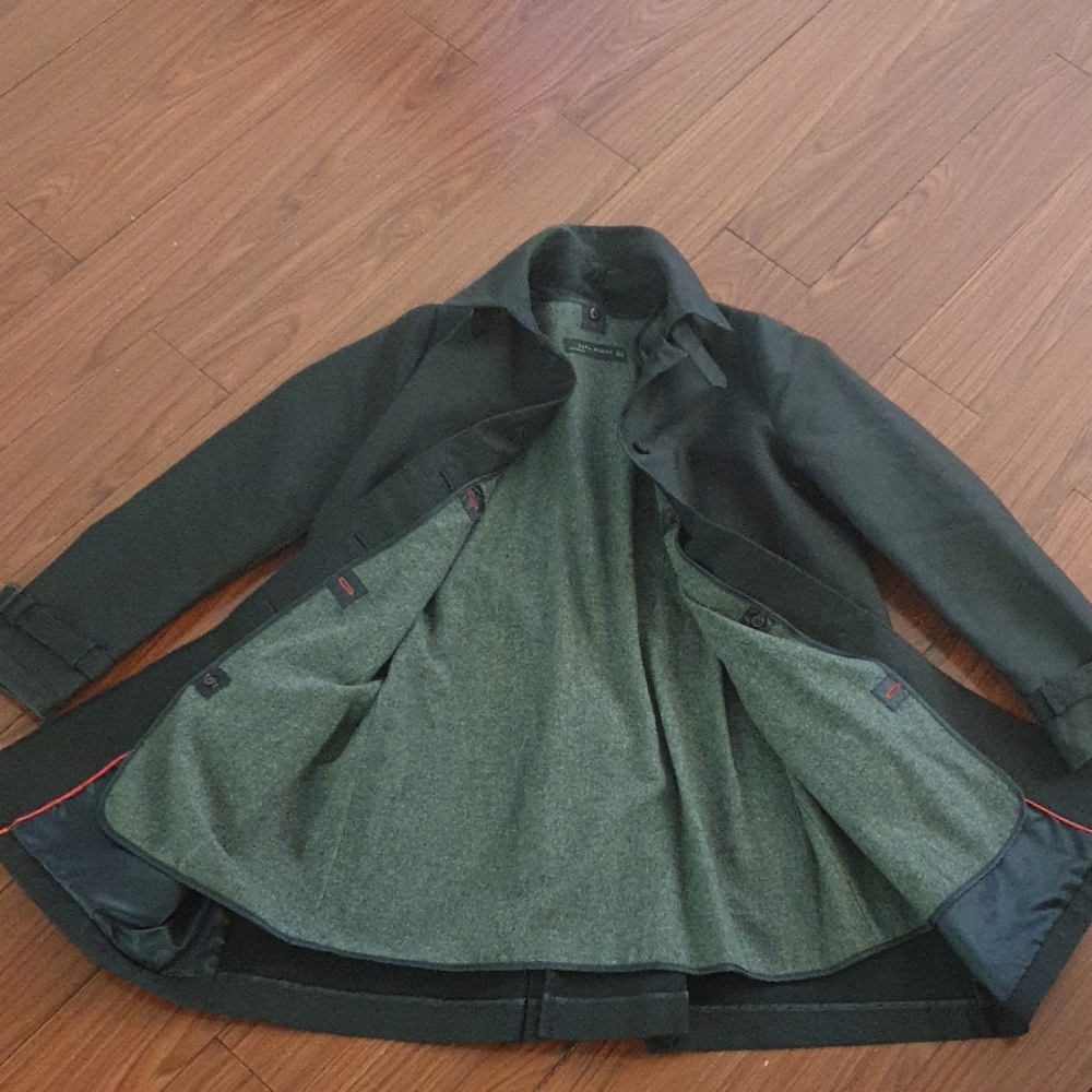 Zara Rain trench coat with removable fleece